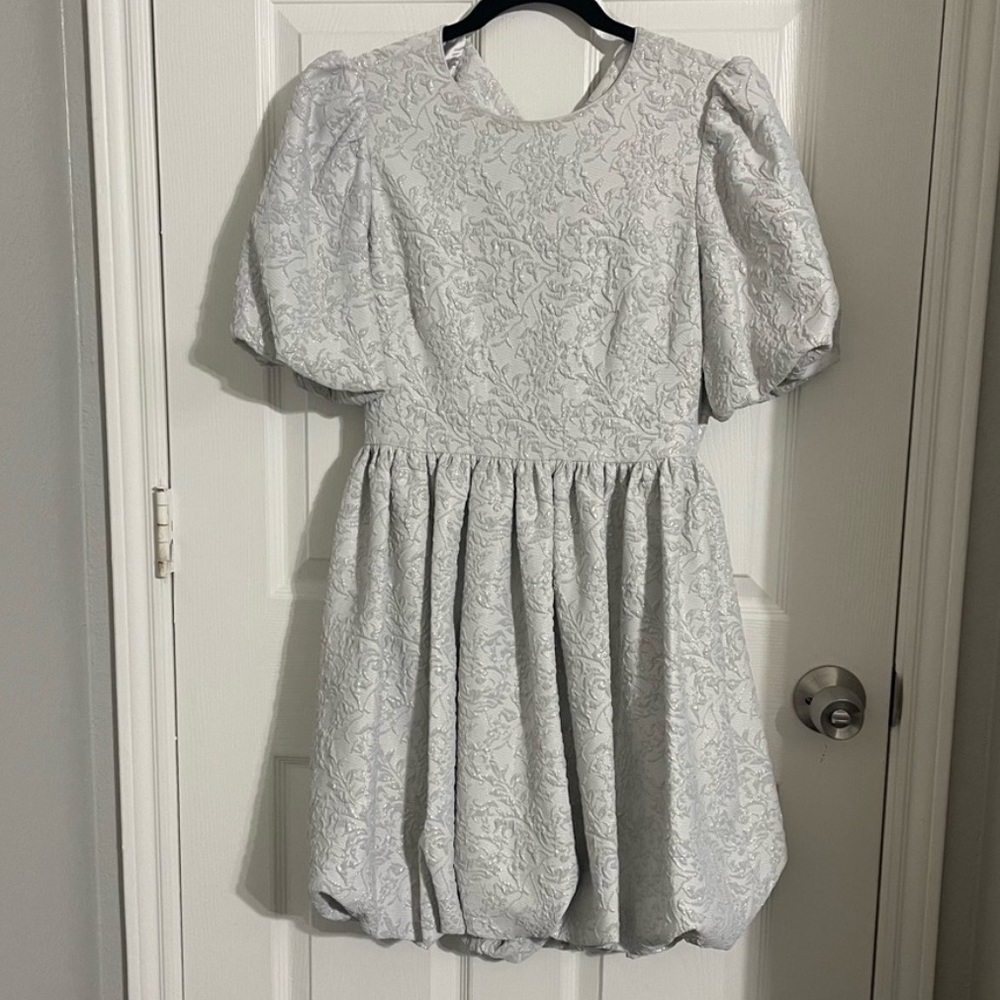 NWT Antonio Melani x Nicola Bathie Emily Metallic Jacquard Mini Dress